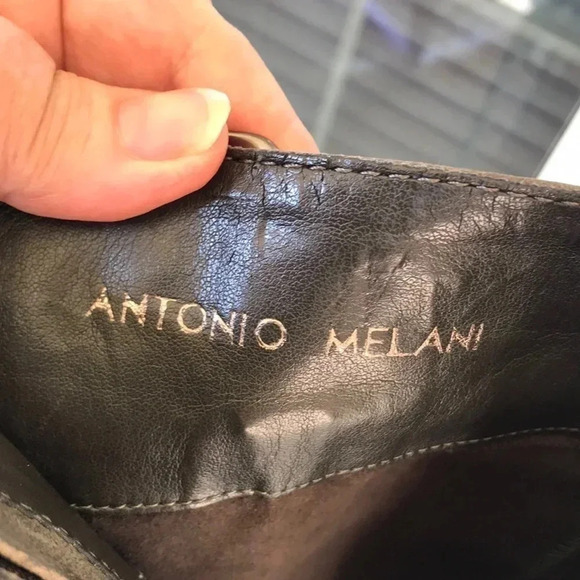 Antonio Melani Gray Distressed Look Riding Boots - Picture 11 of 14